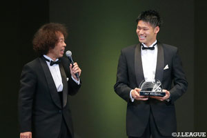 「チーム全員の意思統一ができた結果だと思います」と喜びコメントを語った中村(柏)