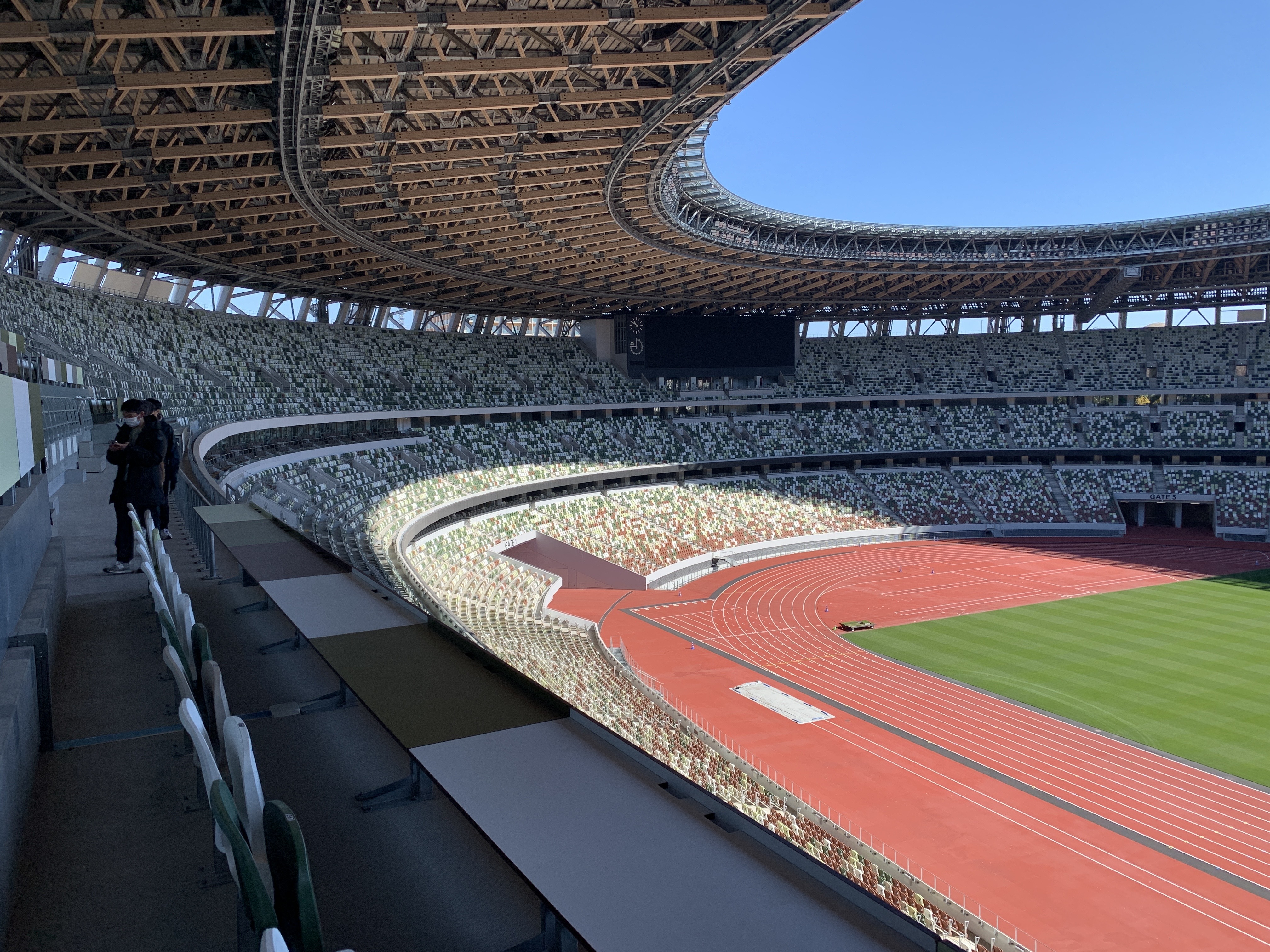 ※こちらが実際の記者体験席になります。