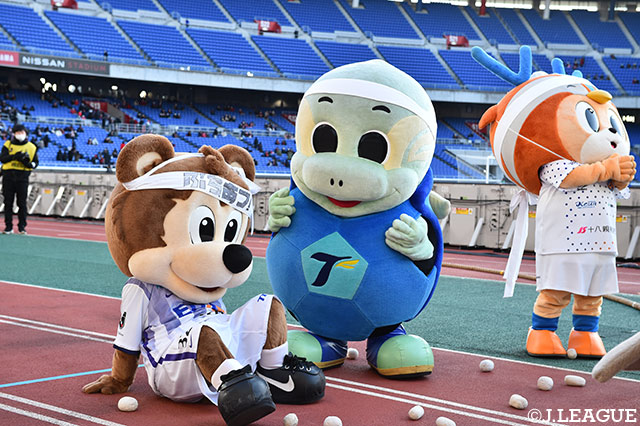 全国各地からやってくるマスコットたちの熱い!?戦いにご期待下さい(※2022年2月12日撮影)