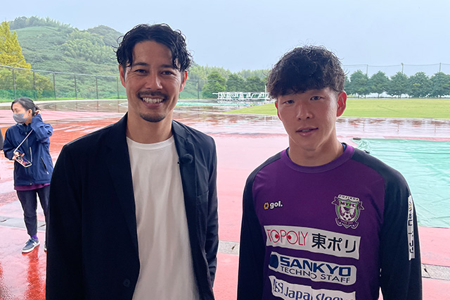 解説：成岡翔（藤枝ＭＹＦＣ OB）、矢村健選手（藤枝ＭＹＦＣ）