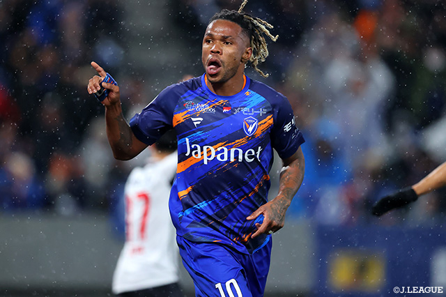 開幕戦で2ゴールを決めたマテウス ジェズス(長崎)に今節も大きな期待がかかる