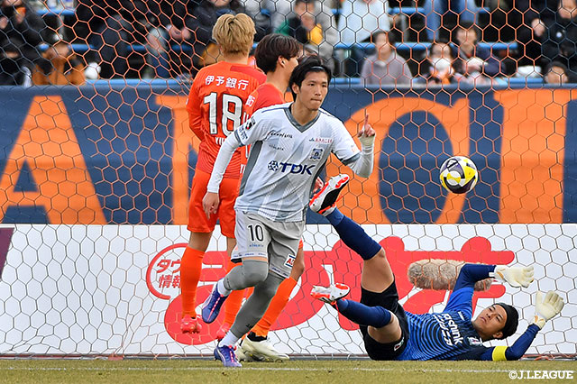 2試合で3得点を記録する小松 蓮(秋田)が今節も結果を残せるか