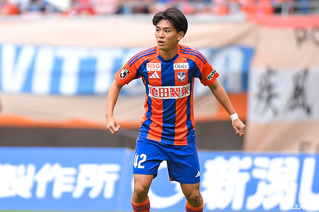 橋本は2024年より新潟に在籍し、今季の明治安田J1リーグで27試合・0得点の成績でした