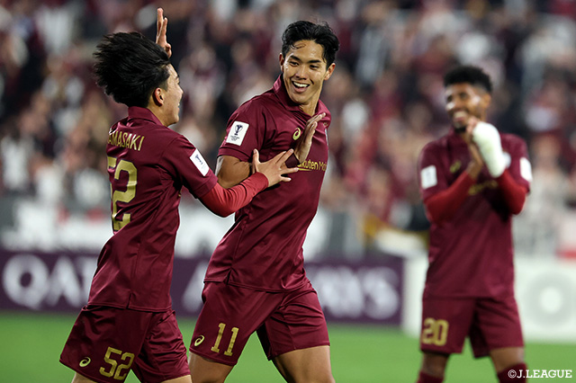 先制ゴールをマークした武藤 嘉紀(神戸)