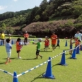 [ J1：第23節 清水 vs 浦和 ]　場外の芝生広場では、子ども用のアトラクションもイベントも開催...