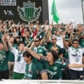 [ J2：第35節 横浜FC vs 松本 ]　アウェイにも関わらず、この日も多くのサポーターが熱い声援...